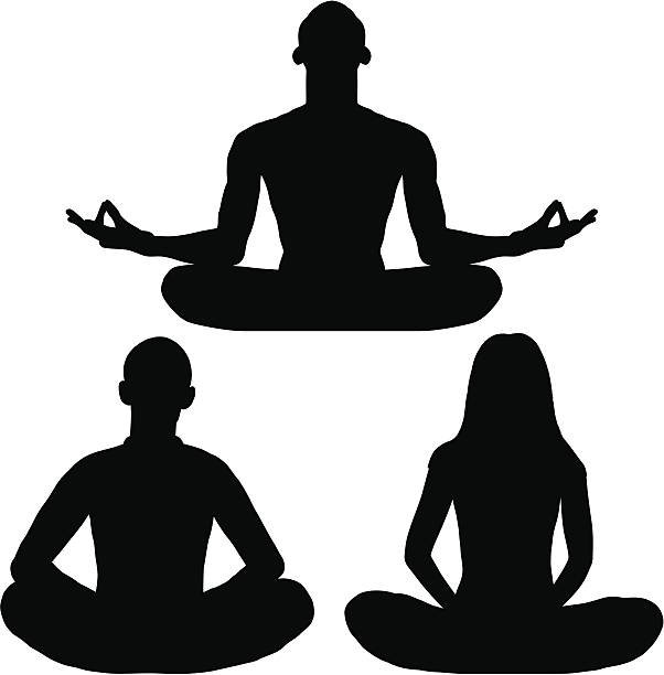 people in lotus position.