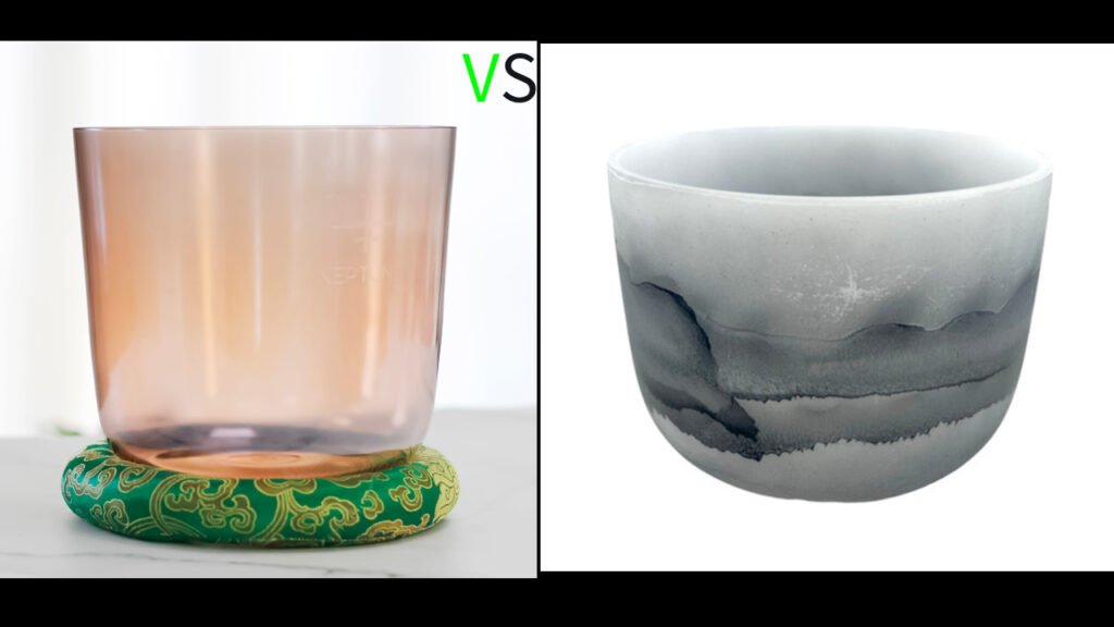 gem stone singing bowl vs crystal singing bowl